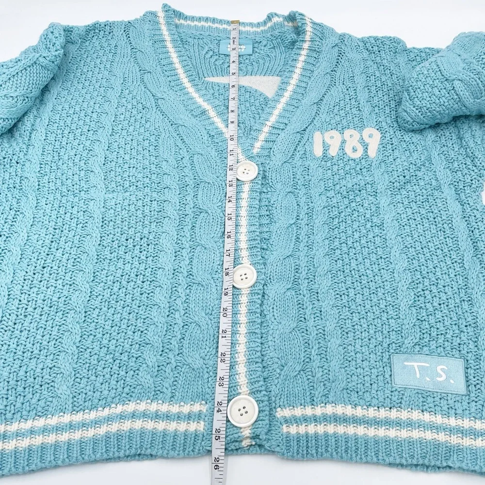 NEW Taylor Swift 1989 Cardigan Tayor's Version Blue Seagulls Size Medium Large
